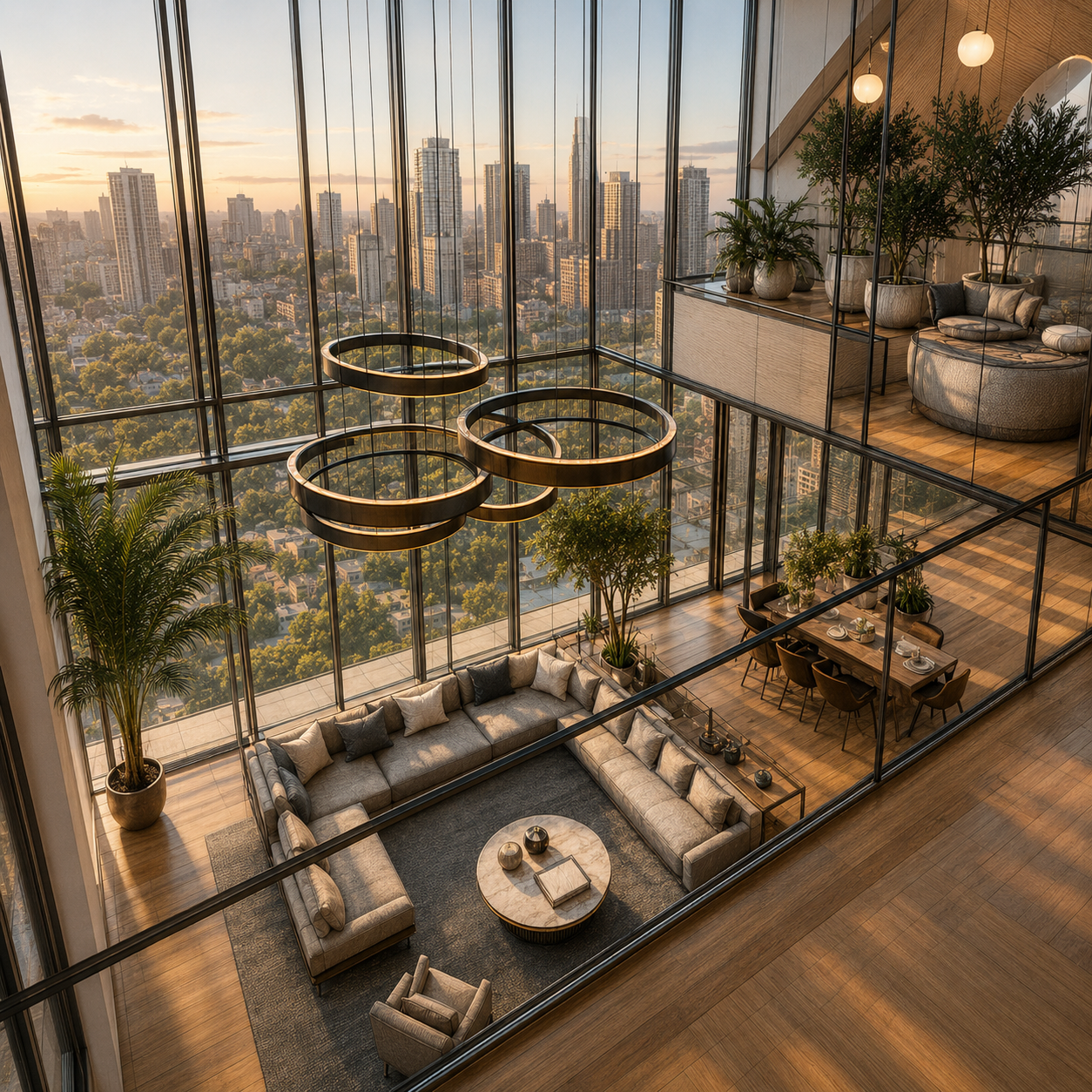 Meridian — dining terrace, rendered view
