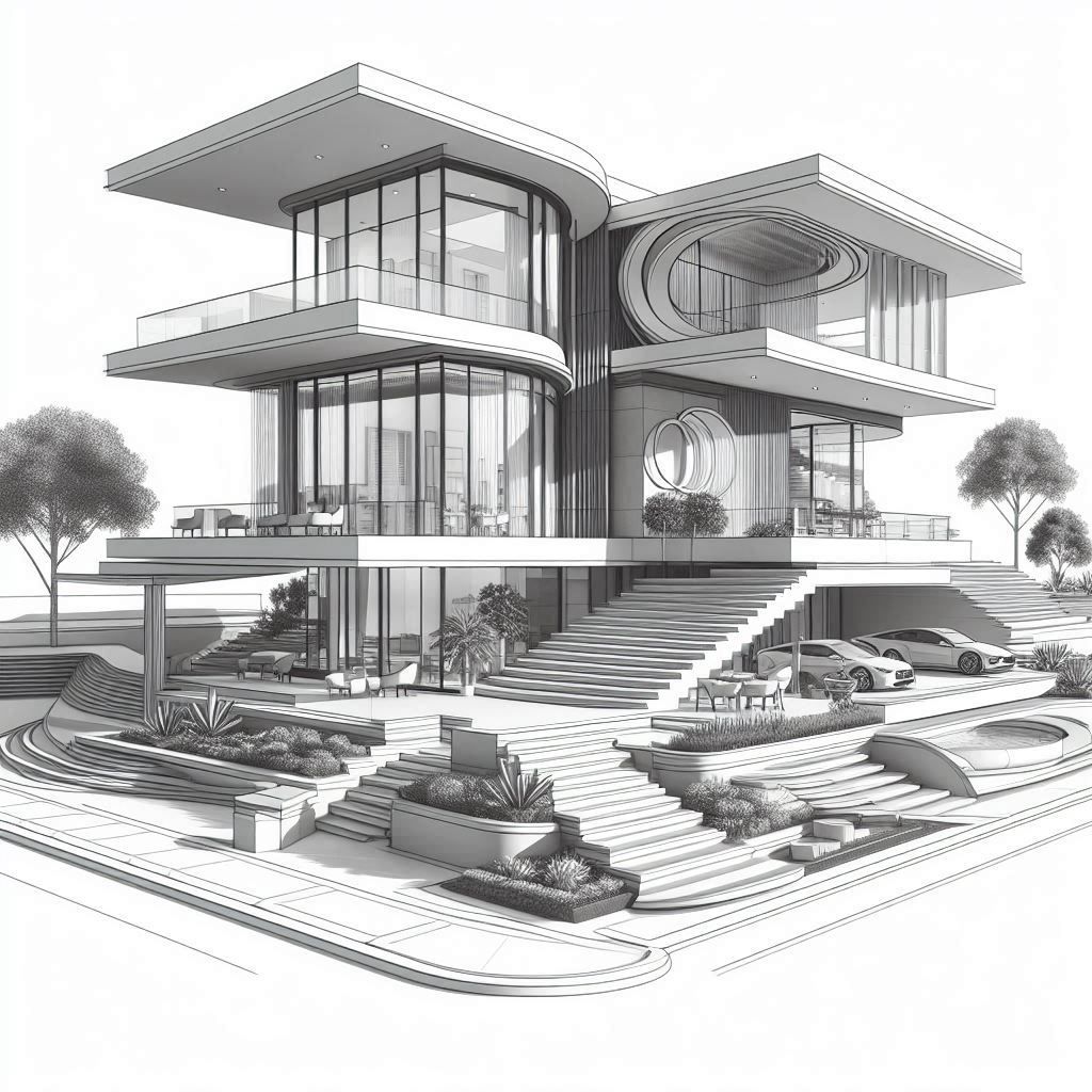 Architectural blueprint of an Aurelis residence